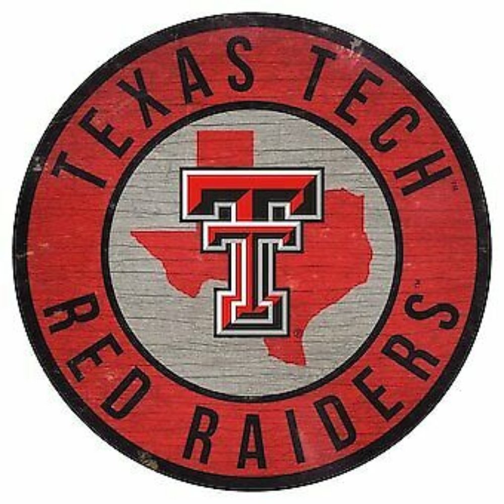 Texas Tech Red Raiders 12" Round Wood Signs